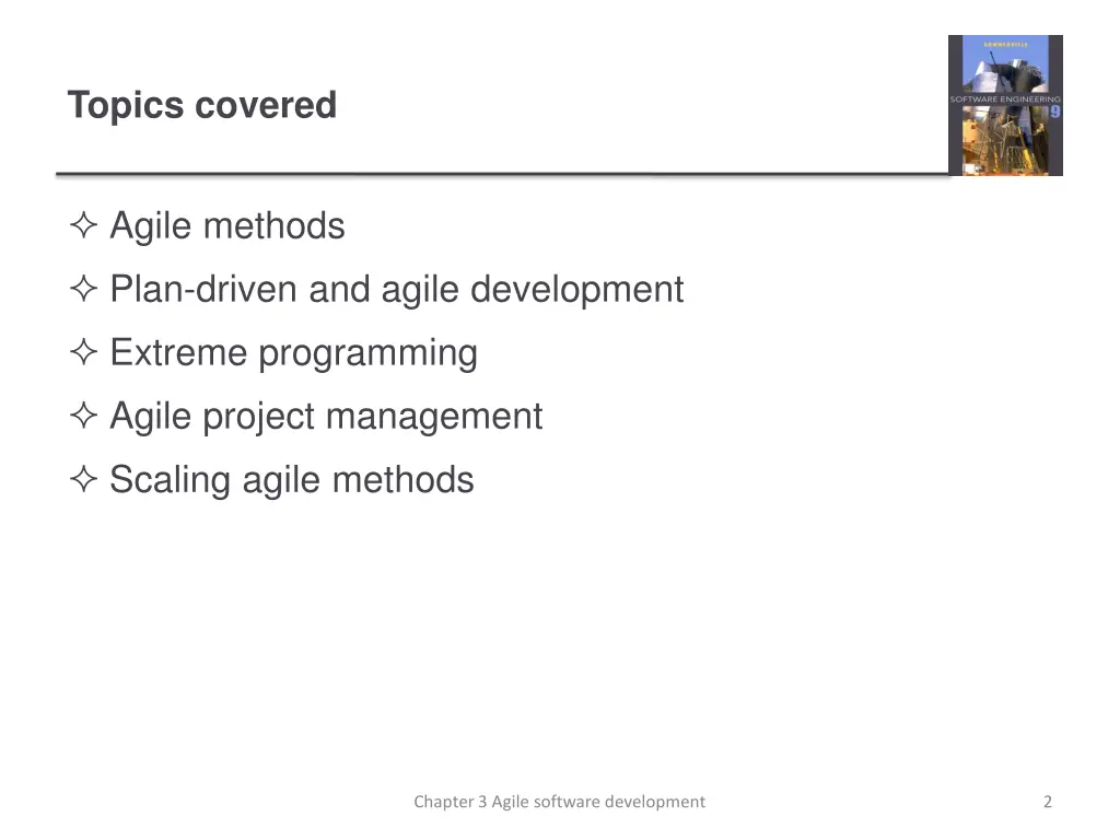 topics covered