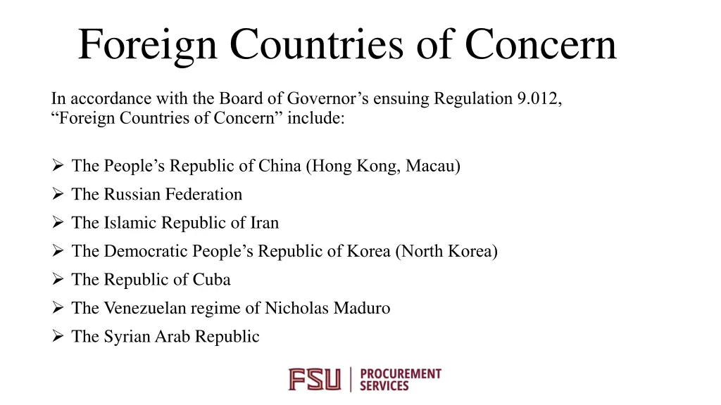 foreign countries of concern