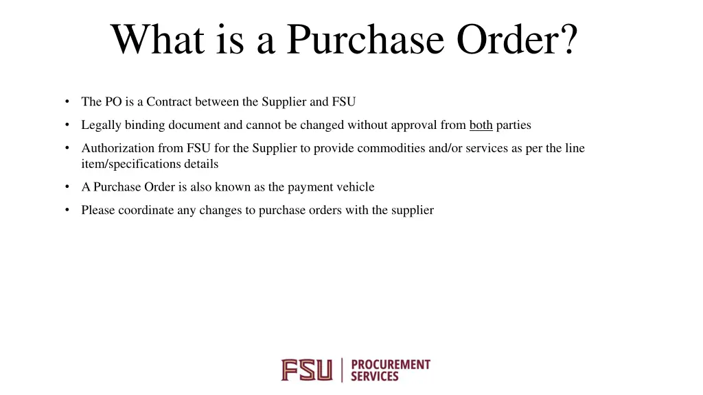 what is a purchase order