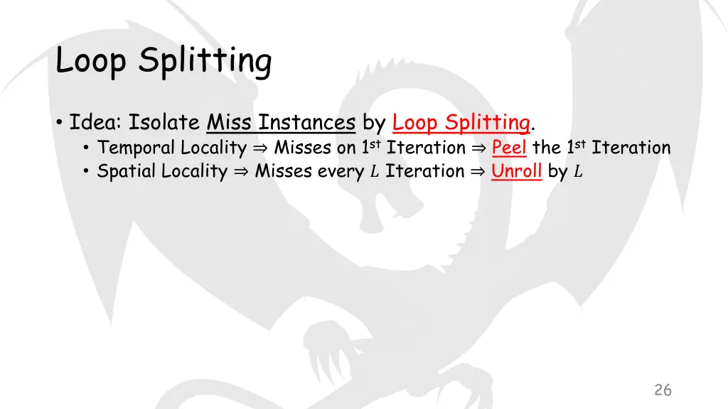 loop splitting 1