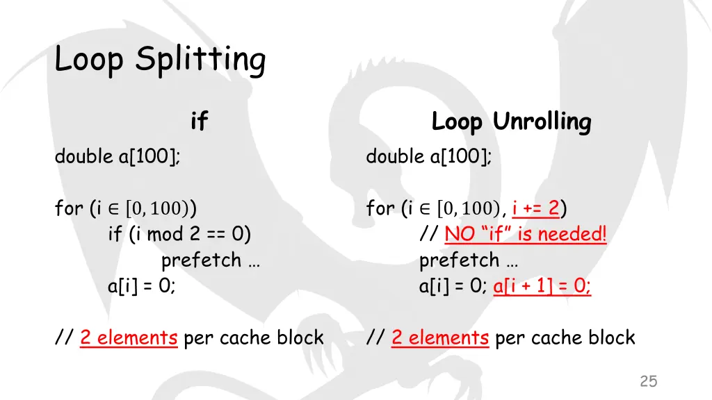 loop splitting
