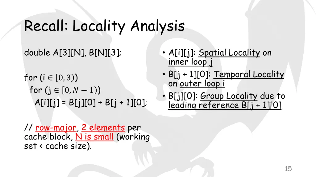 recall locality analysis