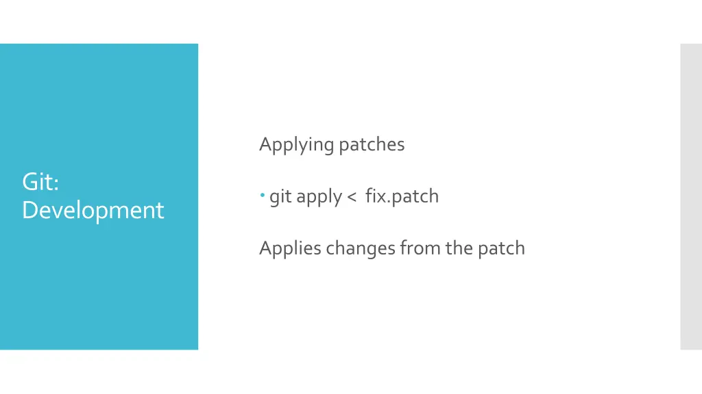 applying patches