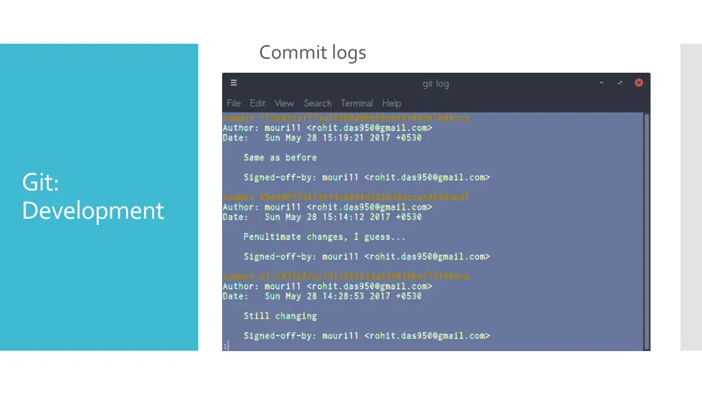 commit logs