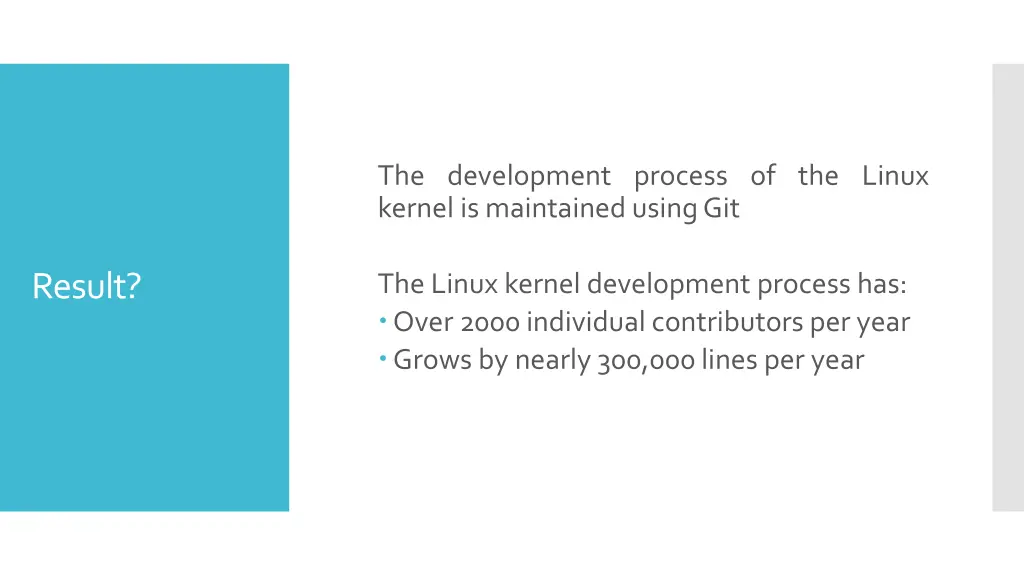 the development process of the linux kernel