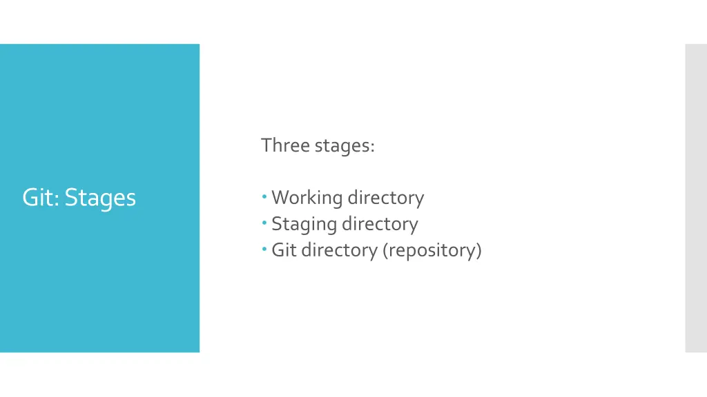 three stages