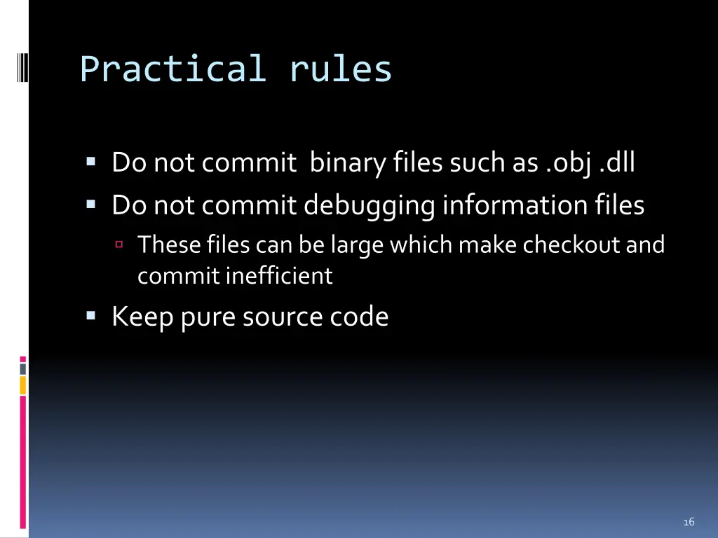 practical rules