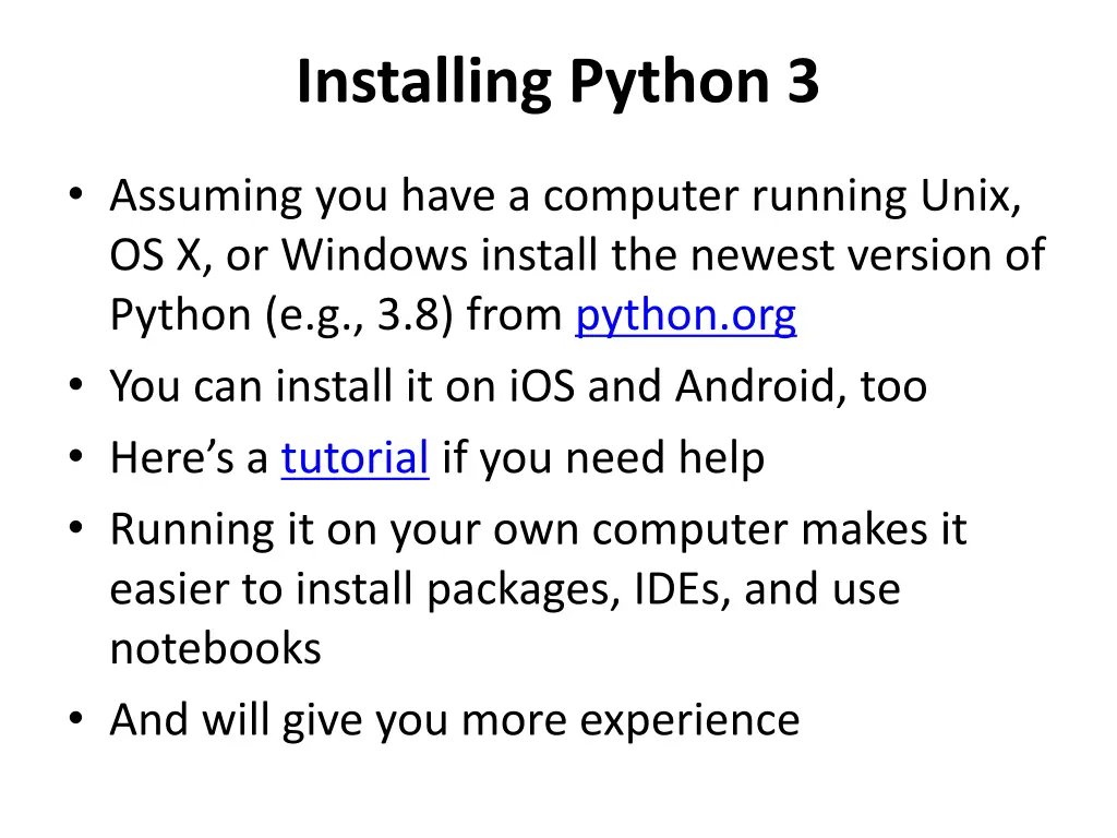 installing python 3