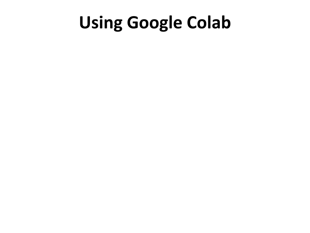 using google colab