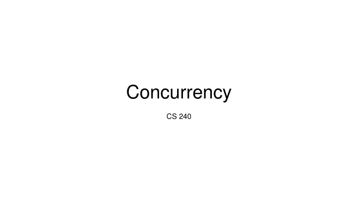 concurrency