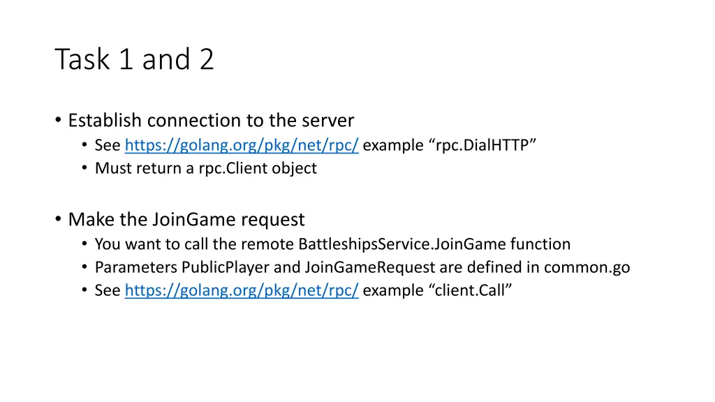 task 1 and 2