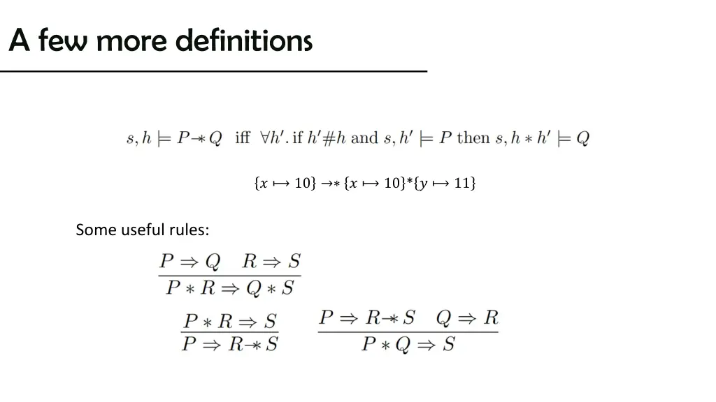 a few more definitions