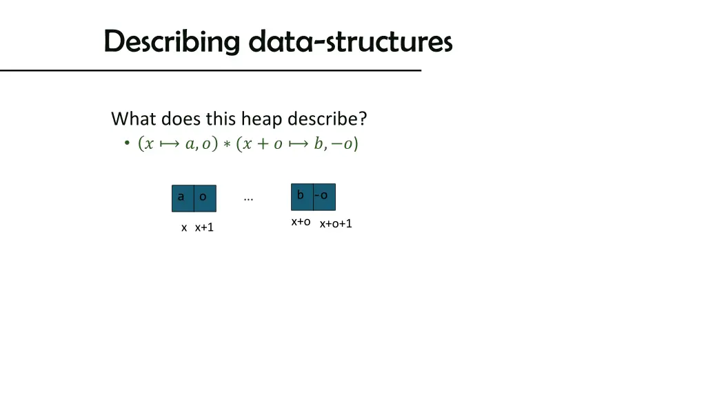 describing data structures
