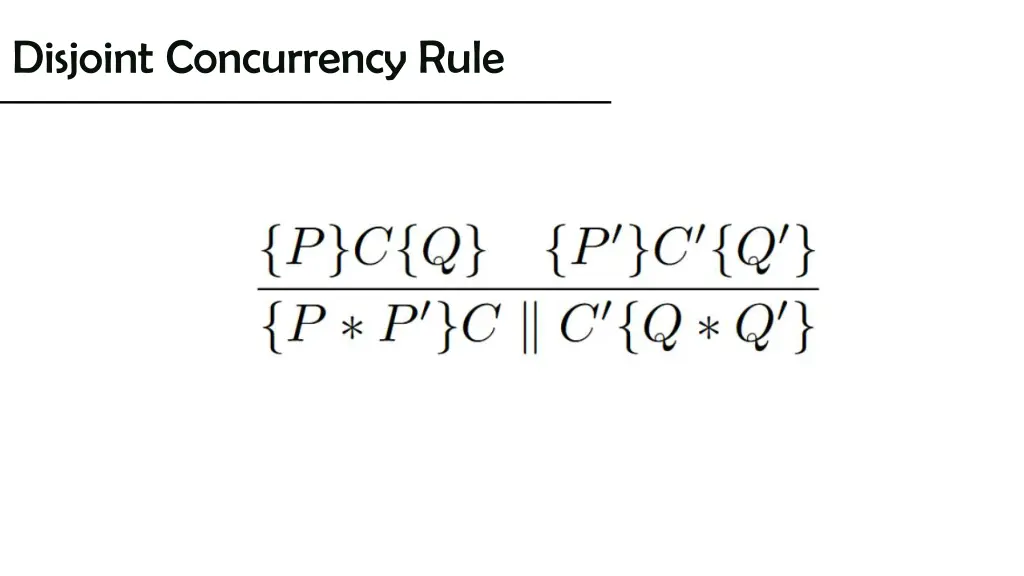 disjoint concurrency rule