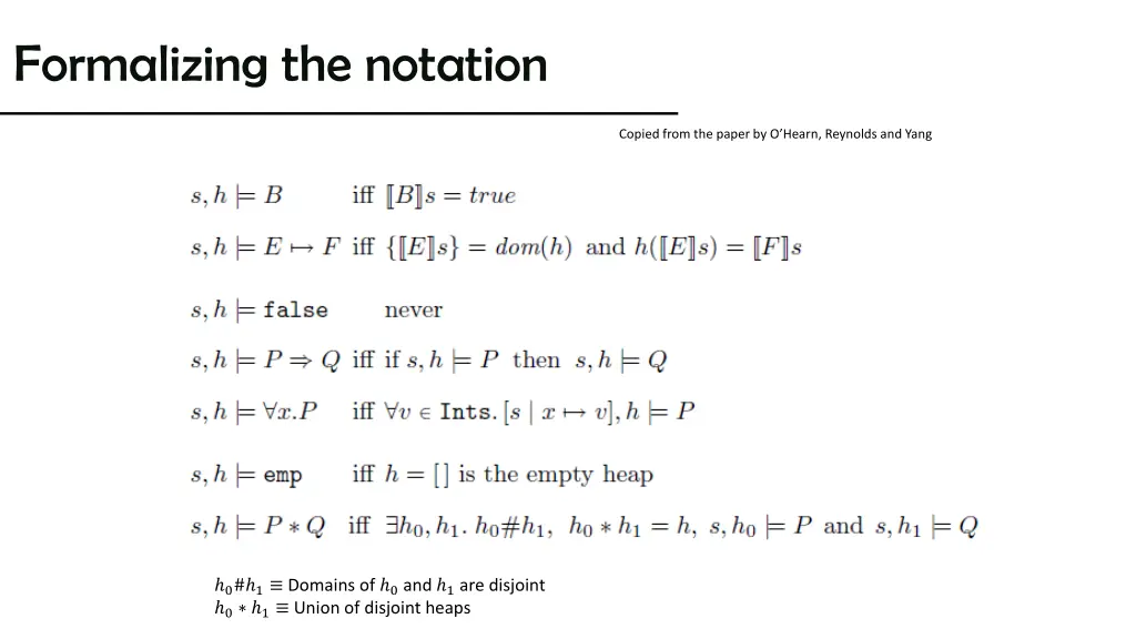 formalizing the notation