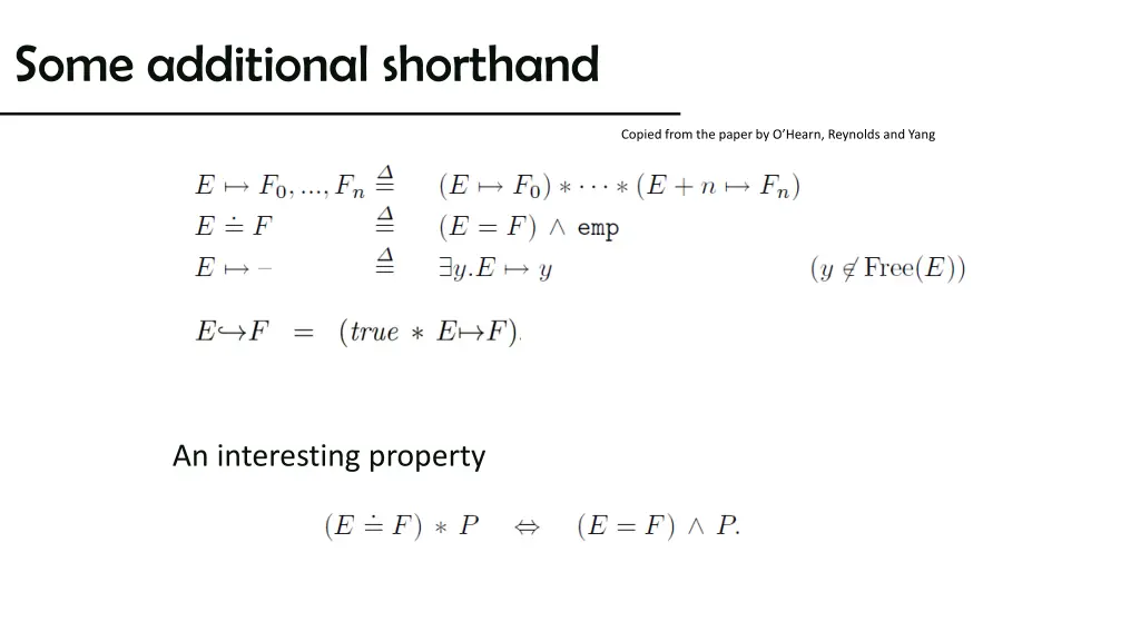 some additional shorthand