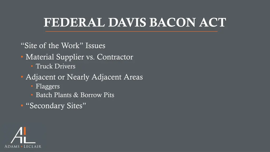 federal davis bacon act 1