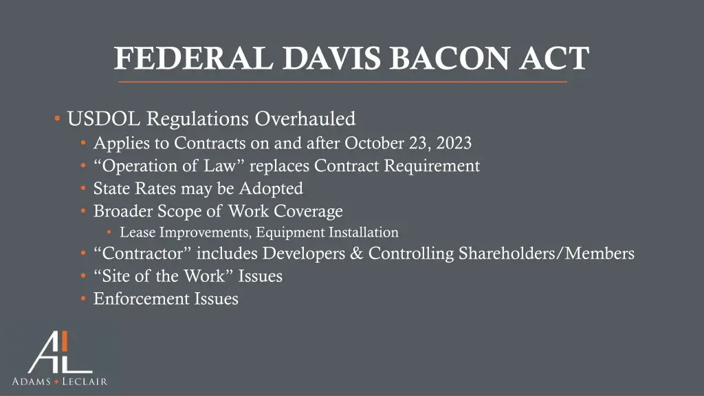 federal davis bacon act