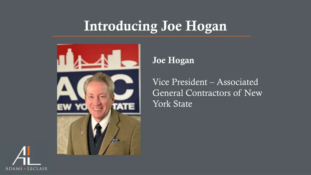 introducing joe hogan