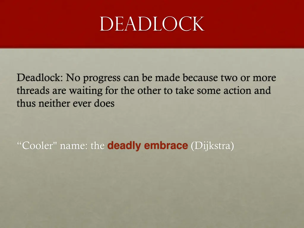 deadlock