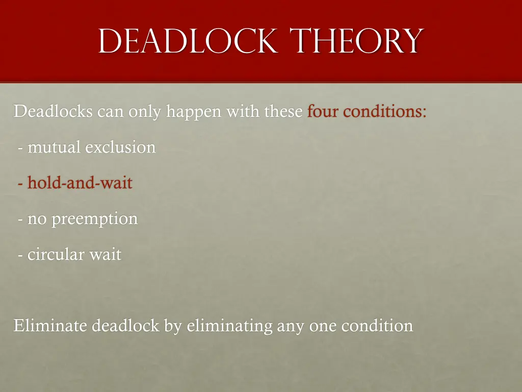 deadlock theory 1