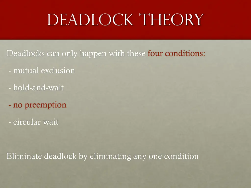 deadlock theory 2