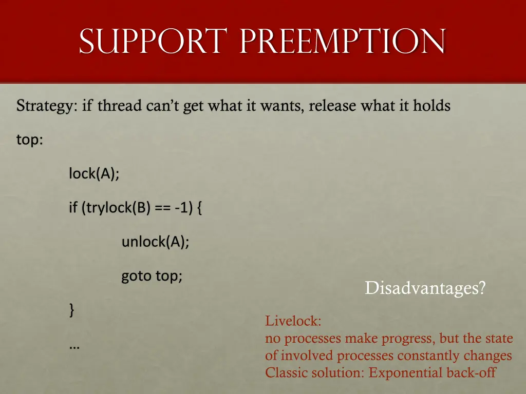 support preemption