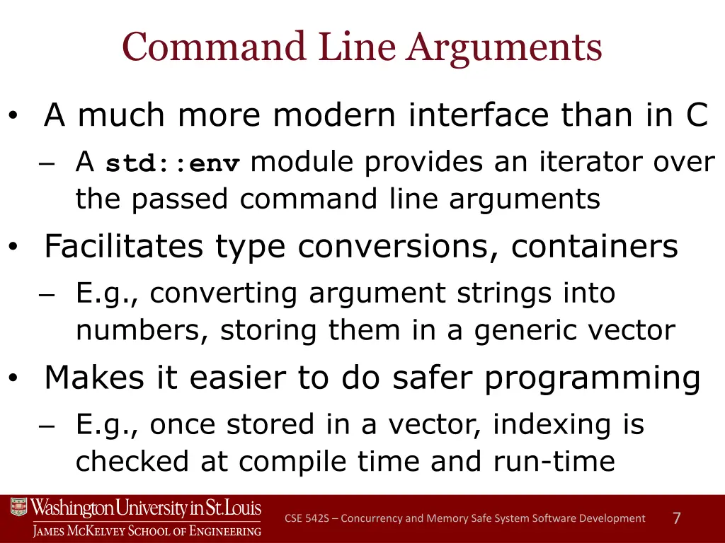 command line arguments