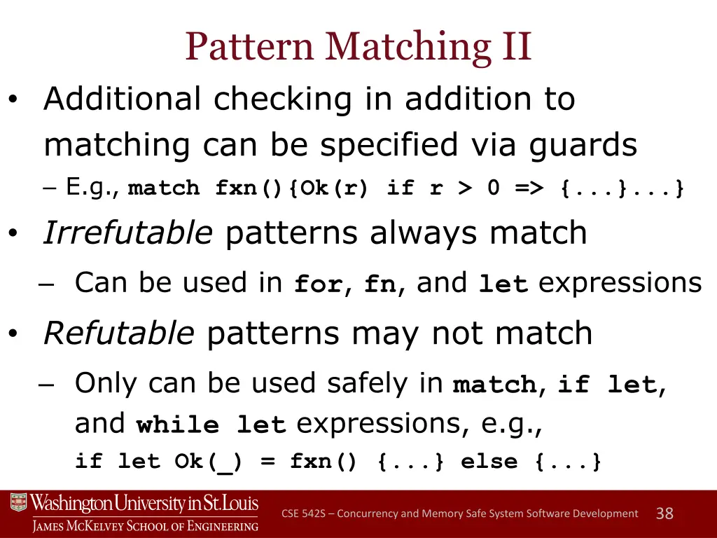 pattern matching ii