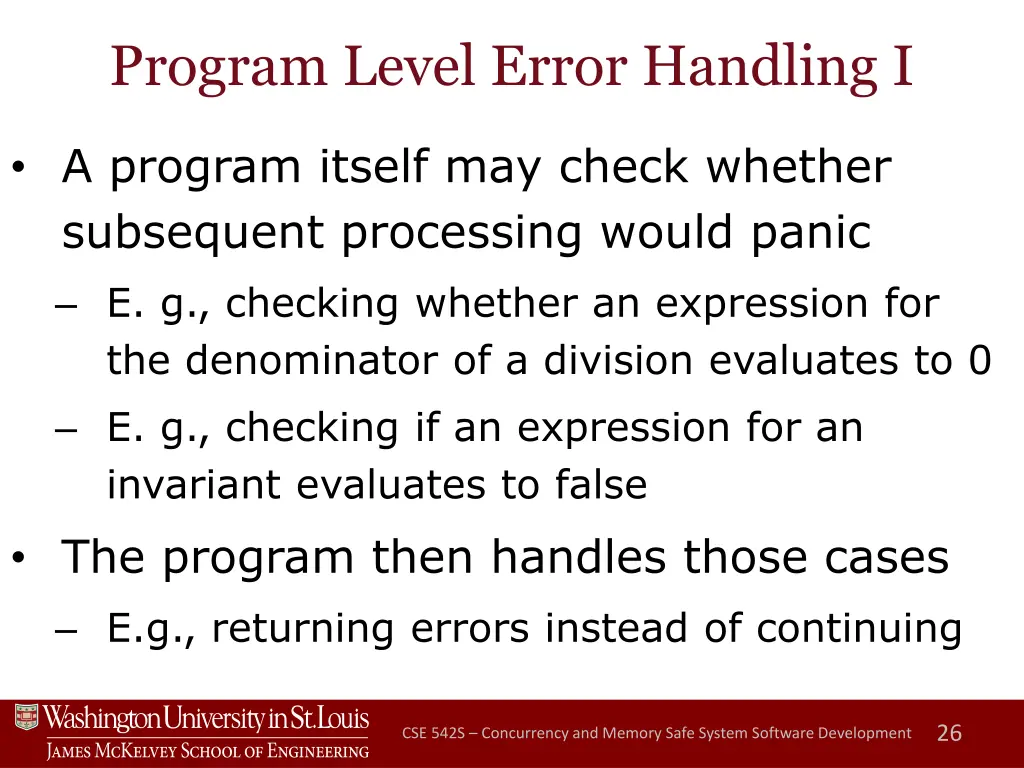 program level error handling i