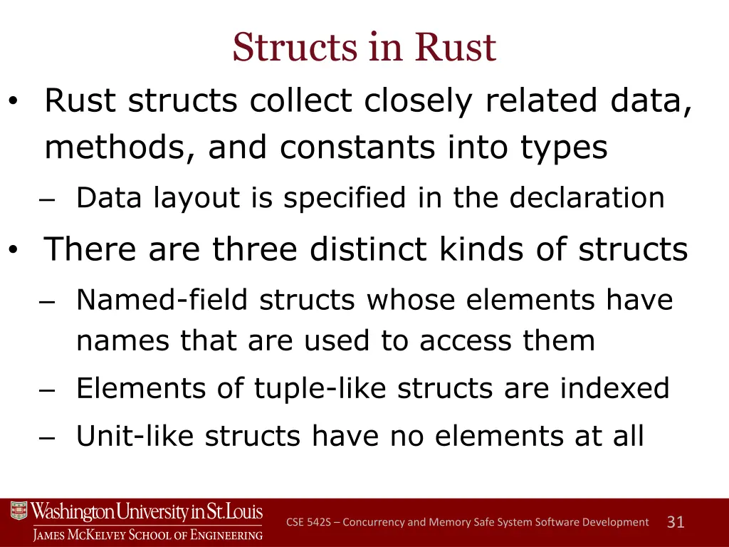 structs in rust
