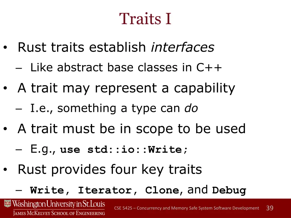 traits i