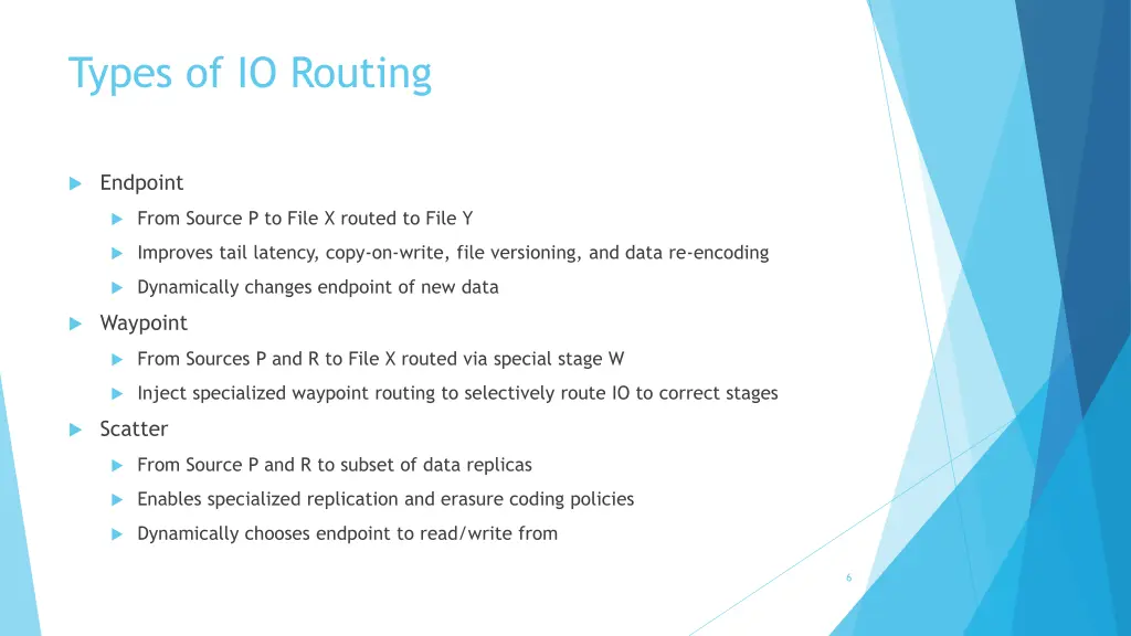 types of io routing