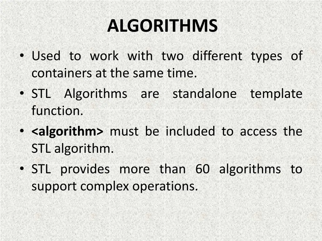 algorithms
