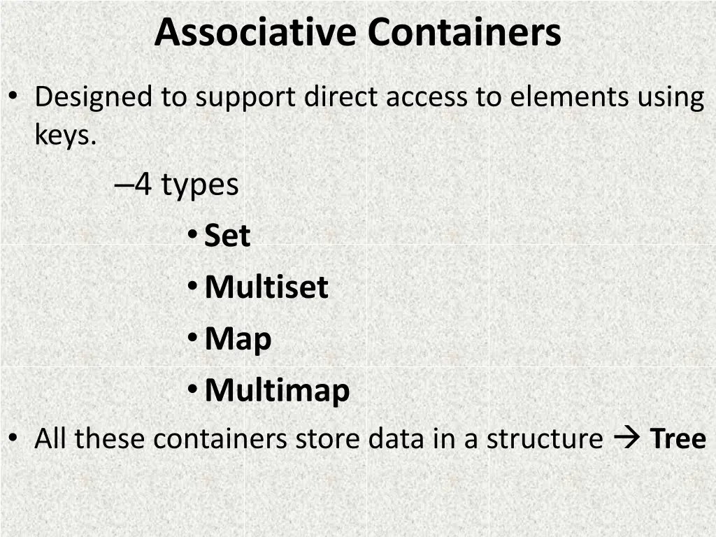 associative containers
