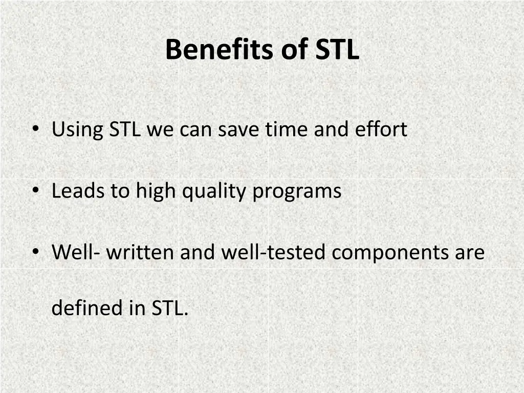 benefits of stl