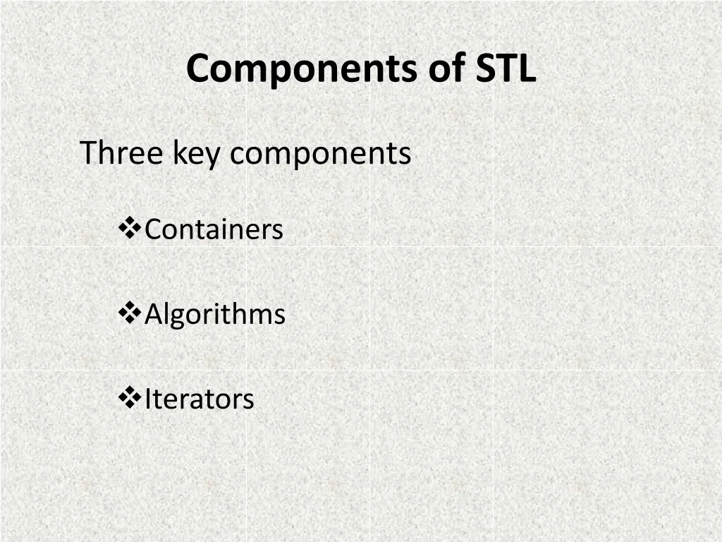 components of stl