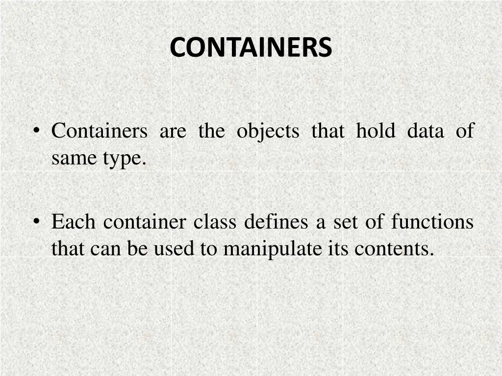 containers