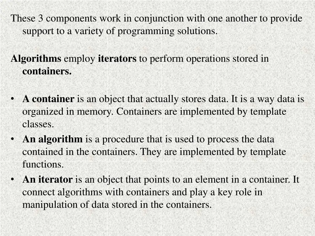 these 3 components work in conjunction with