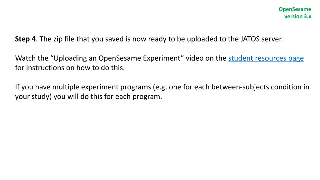 opensesame version 3 x 4