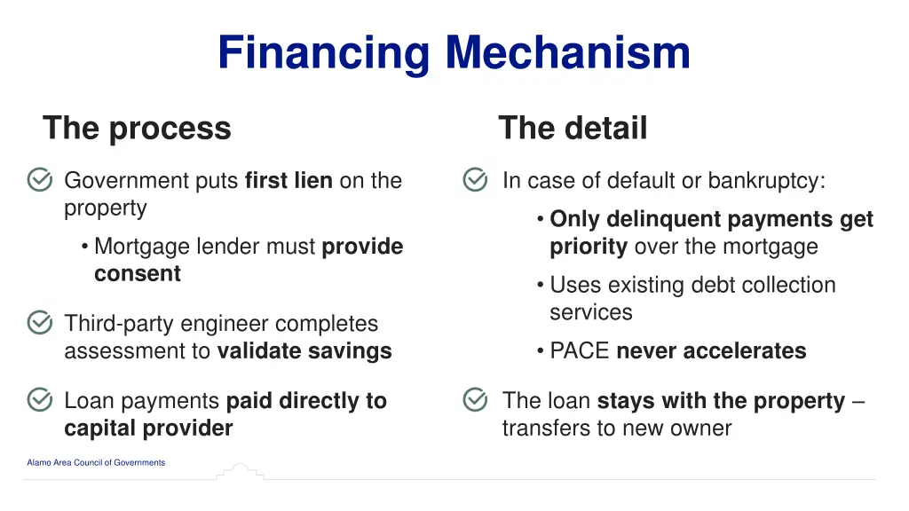 financing mechanism