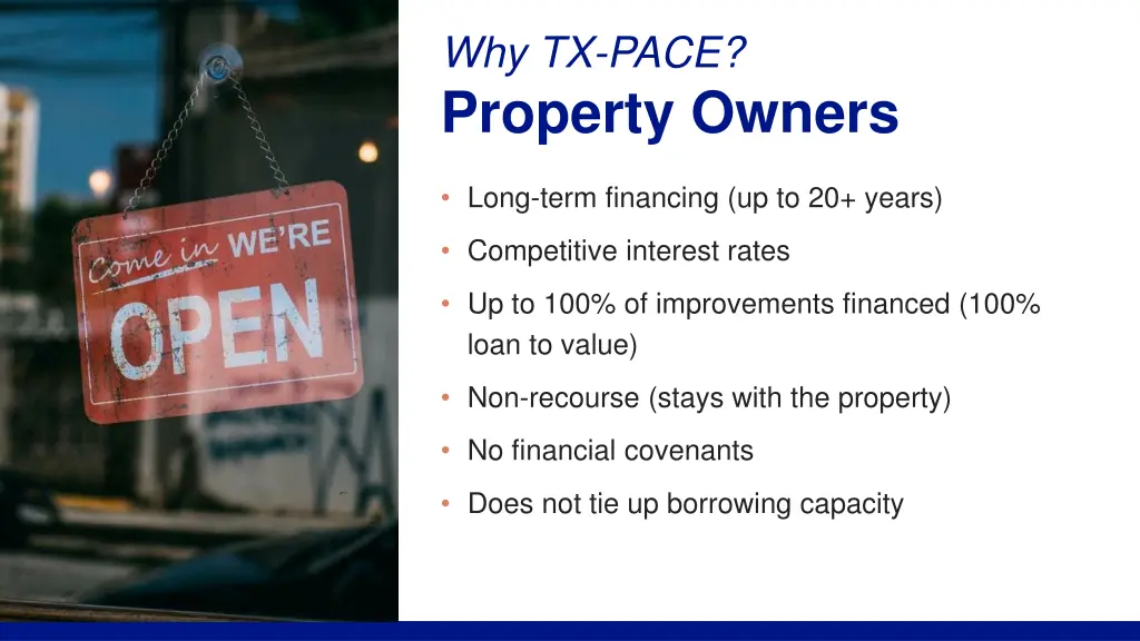 why tx pace property owners