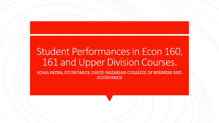 student performances in econ 160 161 and upper