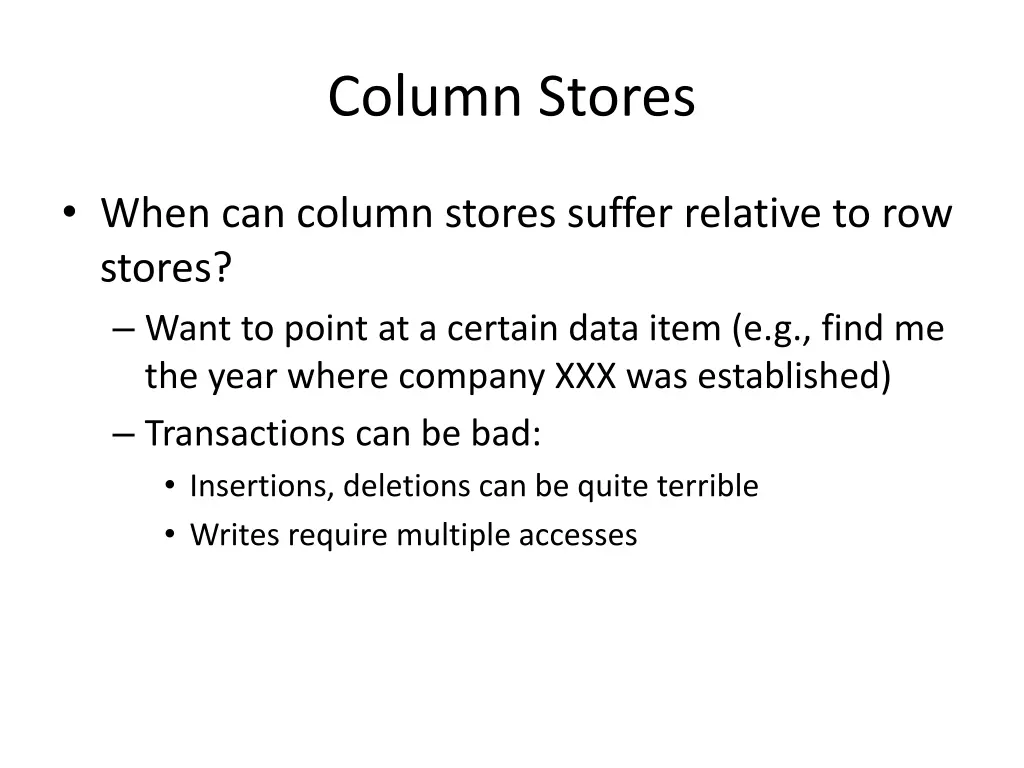 column stores 3