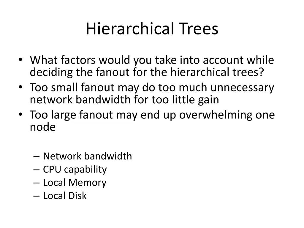 hierarchical trees 1
