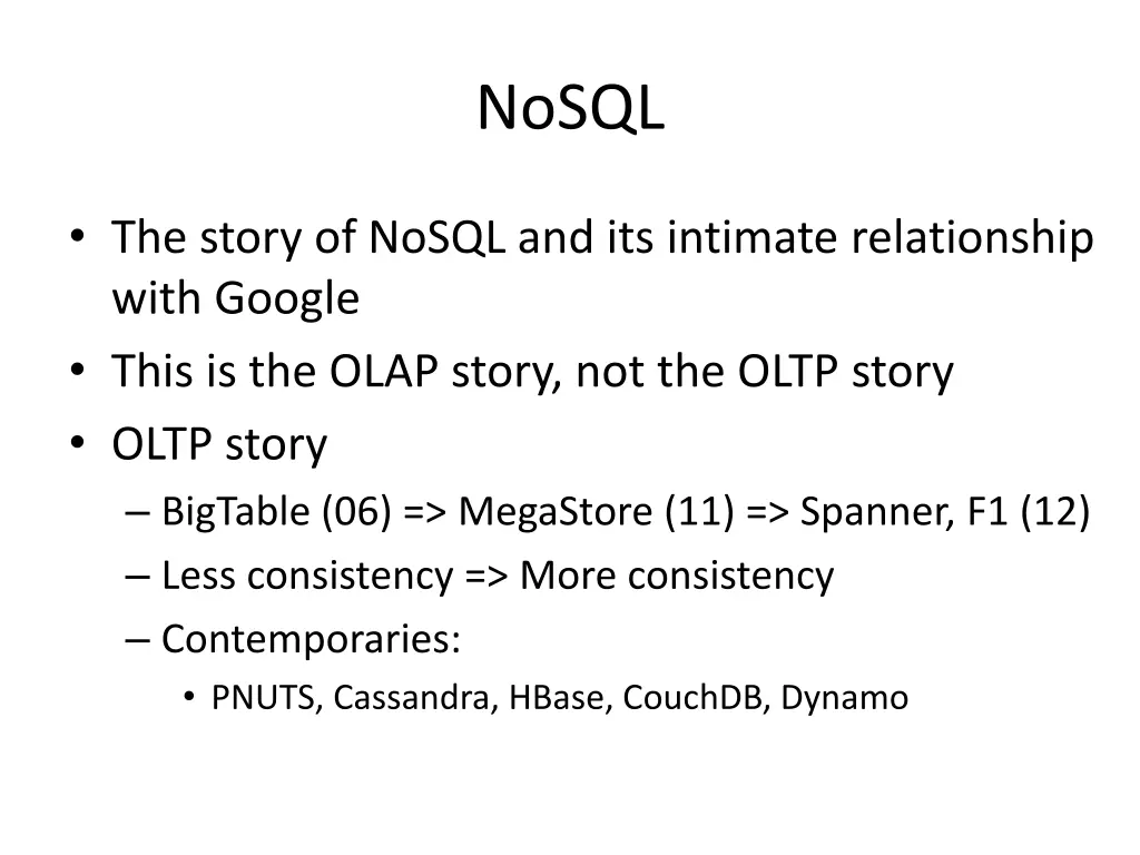 nosql 1