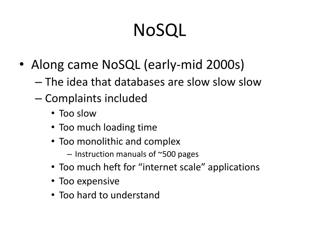 nosql