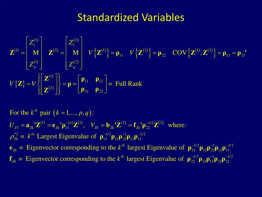 standardized variables