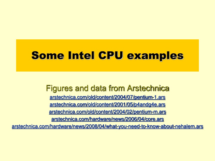 some intel cpu examples