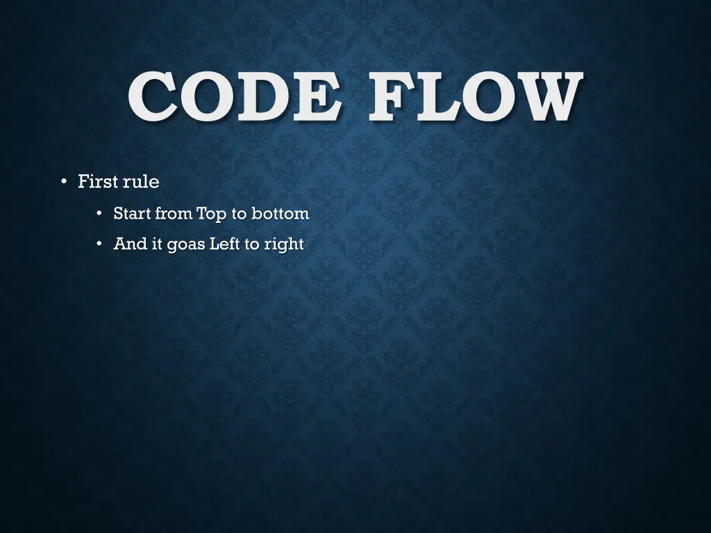 code flow